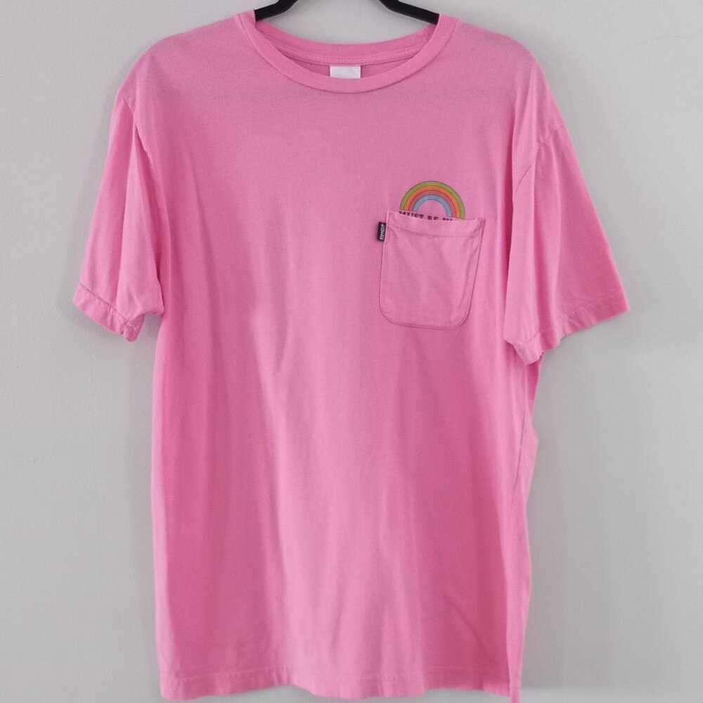 RIP N DIP Must be nice print pink t shirt large